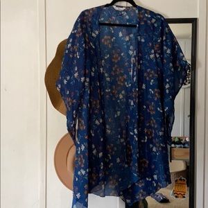 Floral Navy Kimono Cardigan